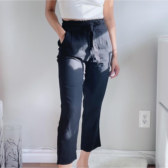 Belted Black Zara Pants - Picture 1 of 4
